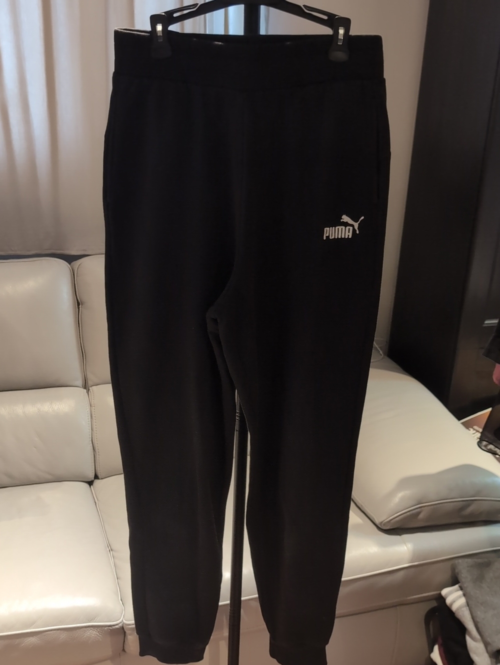 Puma Black Womens Jogger Sweatpants with Logo
